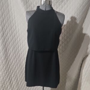 ASOS black halter mini dress
